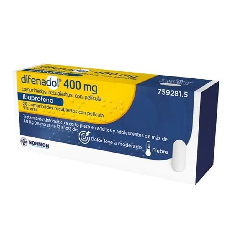 Difenadol 400 mg, 20 Film-coated tablets