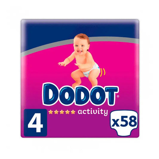 Dodot Activity Nappy Size 4 (9-14 Kg), 58 units