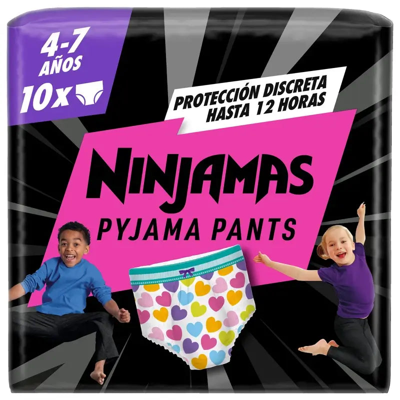 Dodot Ninjamas Size 7 Heart, 10 Nappies