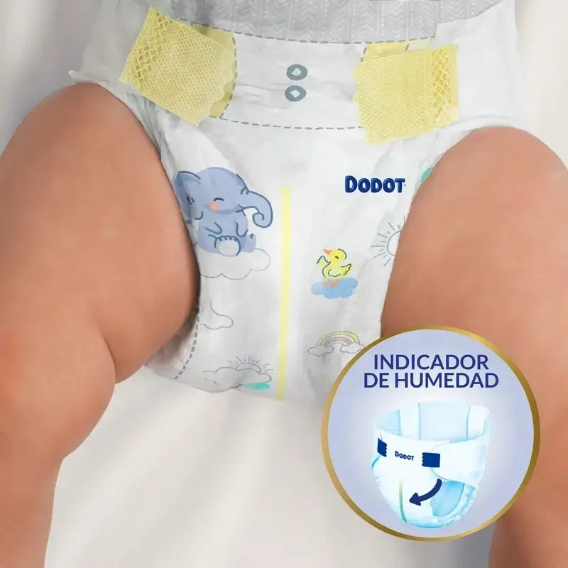 Dodot Sensitive Size 6 Extra-Jumbo, Pack 2 x 41 Nappies + Pure Aqua Baby Wipes, 288 Pcs.
