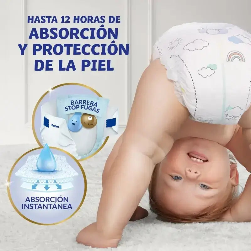 Dodot Sensitive Nappies Extra Absorbency 10-15 kg Size 4+, Pack 2 x 48 Units