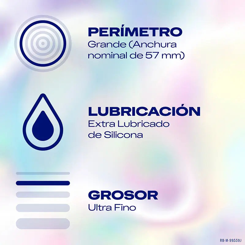 Durex Invisible XL Ultra Thin, 10 Condoms size XL