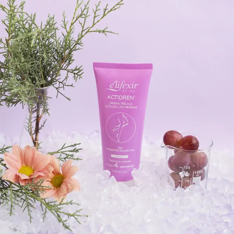 Elifexir Actidren Gel Relaxing Drainage Cream Tired Legs 200Ml