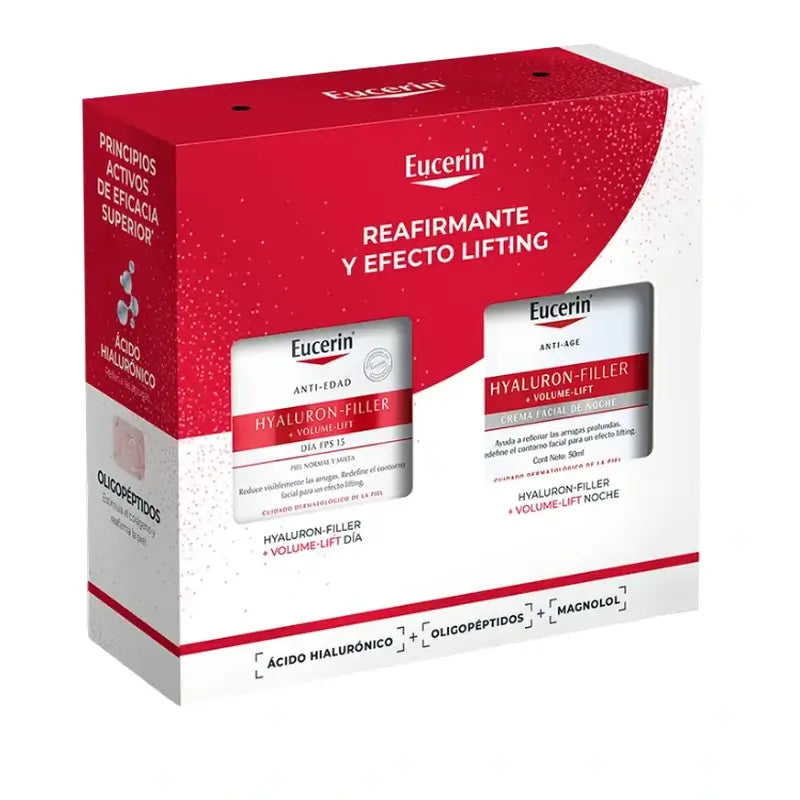 Eucerin Pack Anti-Ageing Hyaluron-Filler + Volume-Lift Day Cream Fps 15 50Ml + Night Cream 50Ml