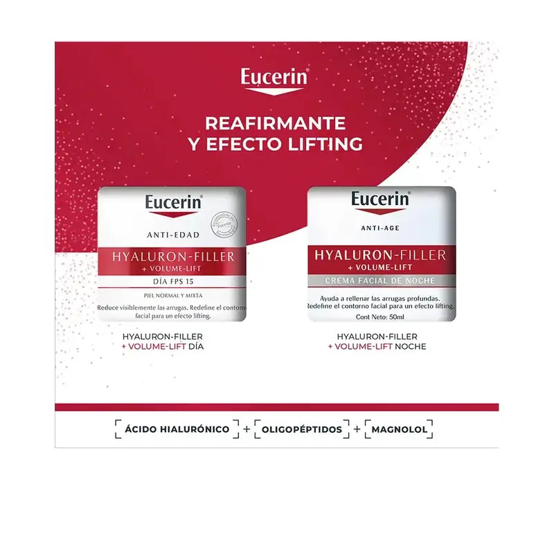 Eucerin Pack Anti-Ageing Hyaluron-Filler + Volume-Lift Day Cream Fps 15 50Ml + Night Cream 50Ml