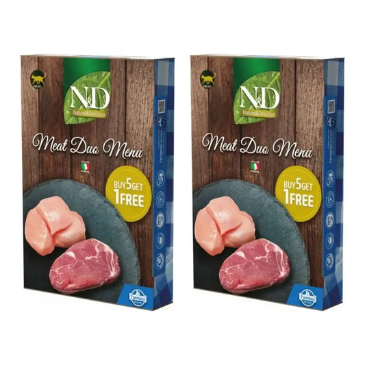Farmina N&D Cat Natural Meat Duo Menu 6X70Gr, Wet Cat Food, Pack Of 2