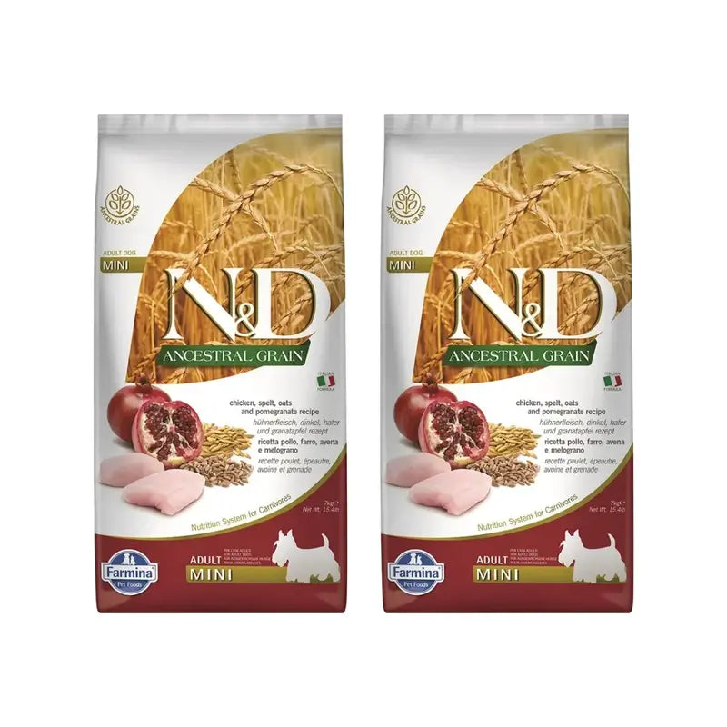 Farmina N&D Dog Ancestral Mini Chicken 7Kg, Dog Food, Pack Of 2