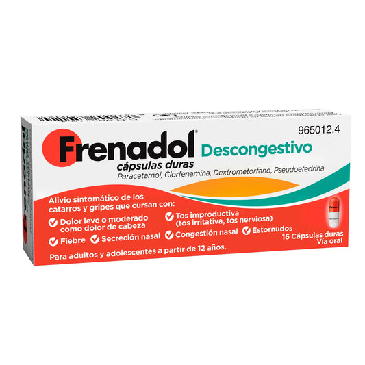 FRENADOL® Flu Decongestant, Oral Use, 16 capsules