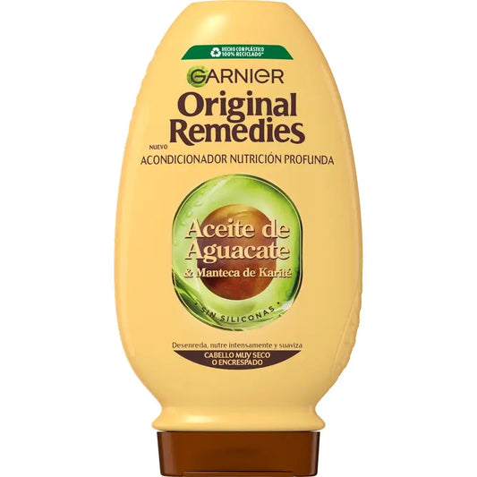 Garnier Original Remedies Avocado Oil & Shea Butter Conditioner For Unruly & Frizzy Hair 250ml