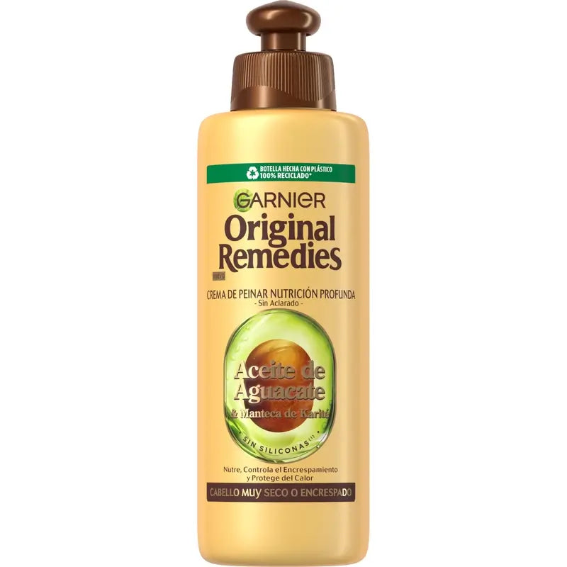 Garnier Original Remedies Avocado & Shea Butter Cream For Frizzy & Unruly Hair 200Ml