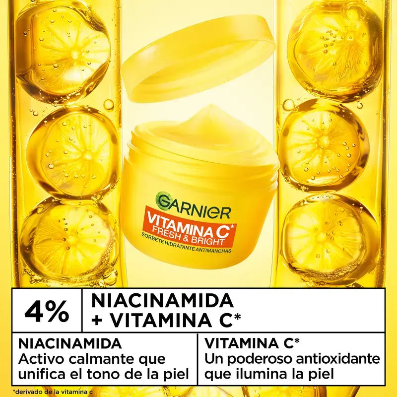 Garnier Vitamin C Fresh & Bright Anti-Blemish Moisturising Sorbet Cream, 85 ml