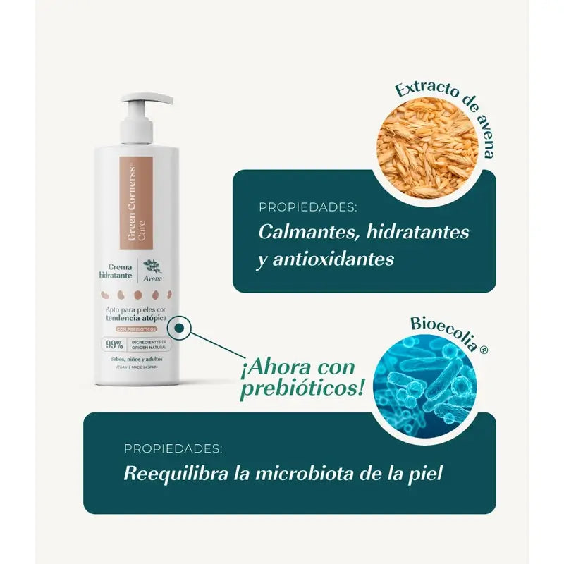 Green Cornerss Oatmeal Moisturising Cream, 3 x 280 ml