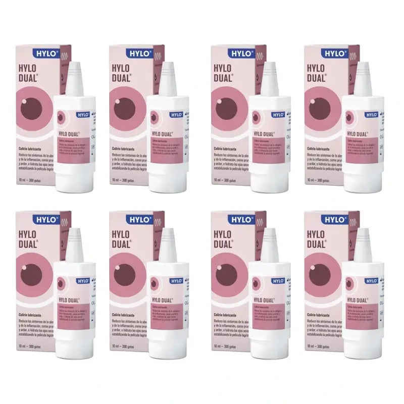 Hylo Dual Eye Drops 10 ml, Pack of 8