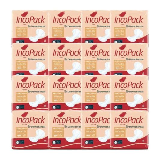 Incopack Inicia Anatomical Day , Pack 4, 320 Units