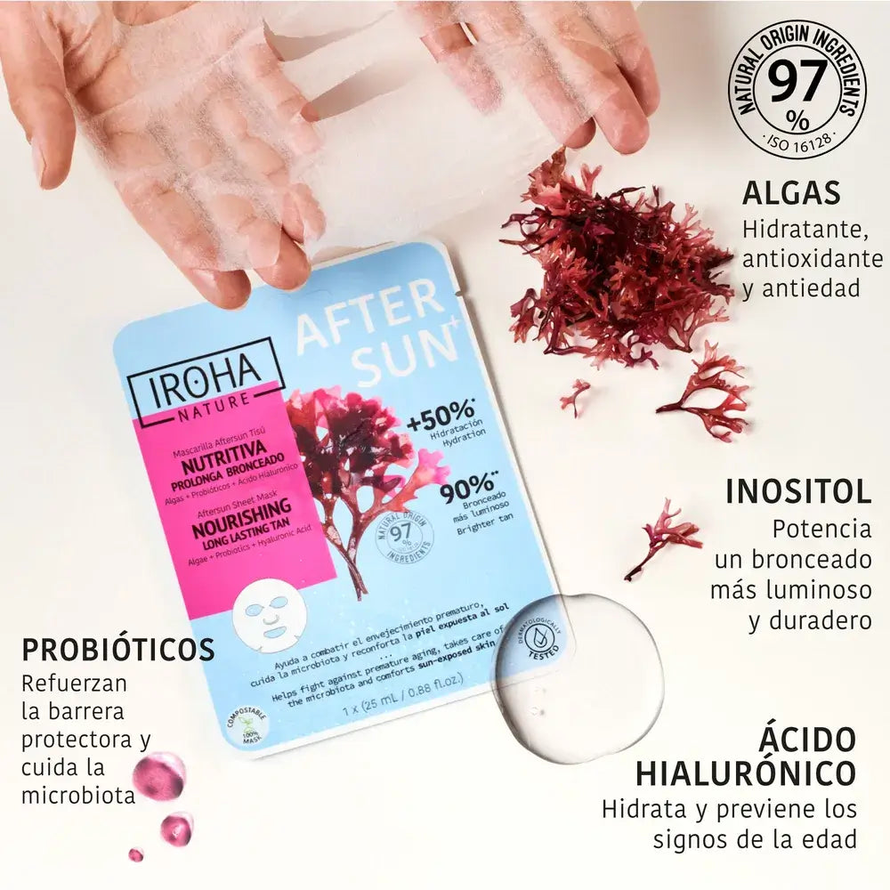 Iroha Nature Natural Extracts Nourishing Aftersun Face Mask, 20 Ml