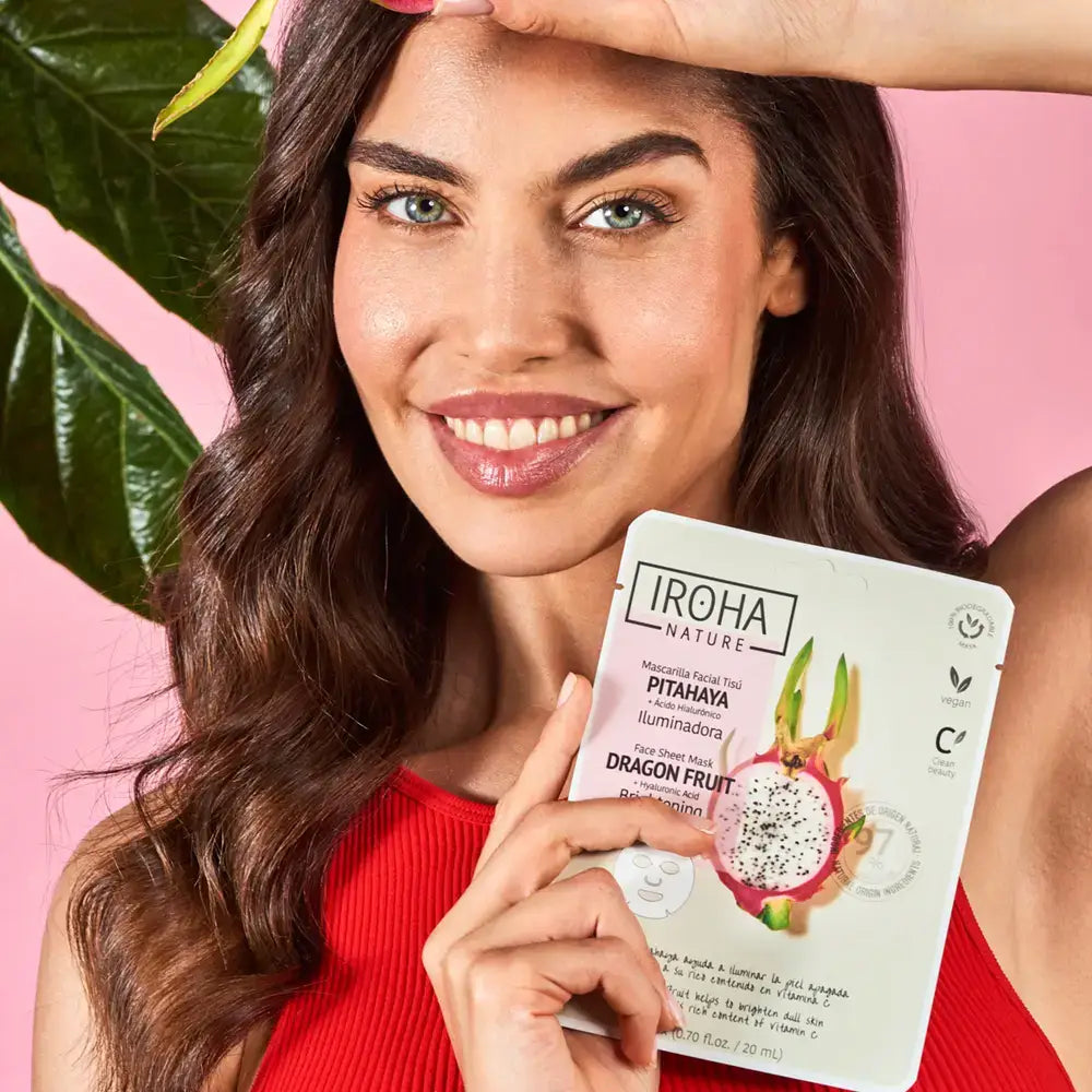 Iroha Nature Natural Extracts Brightening Pitahaya Facial Mask, 20 Ml