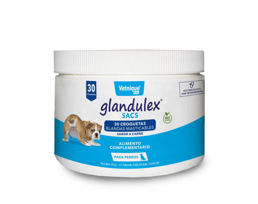 Glandulex Croquetas Sabor Carne, 30 unidades