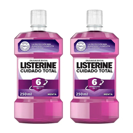 Listerine Duplo Total Care Mouthwash, Mint Flavour, 2 x 250 Ml