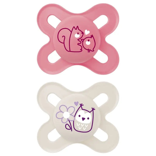 Mam Baby Pacifier Original Start Latex Animal Pink 0-2M, 2 Units