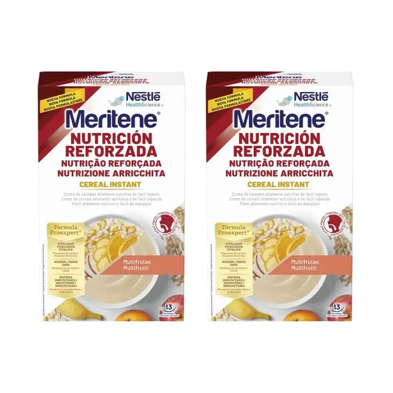 Meritene Immune Boosting Nutrition Instant Cereal - Multifruit, 1 Packet 520g, Pack Of 2