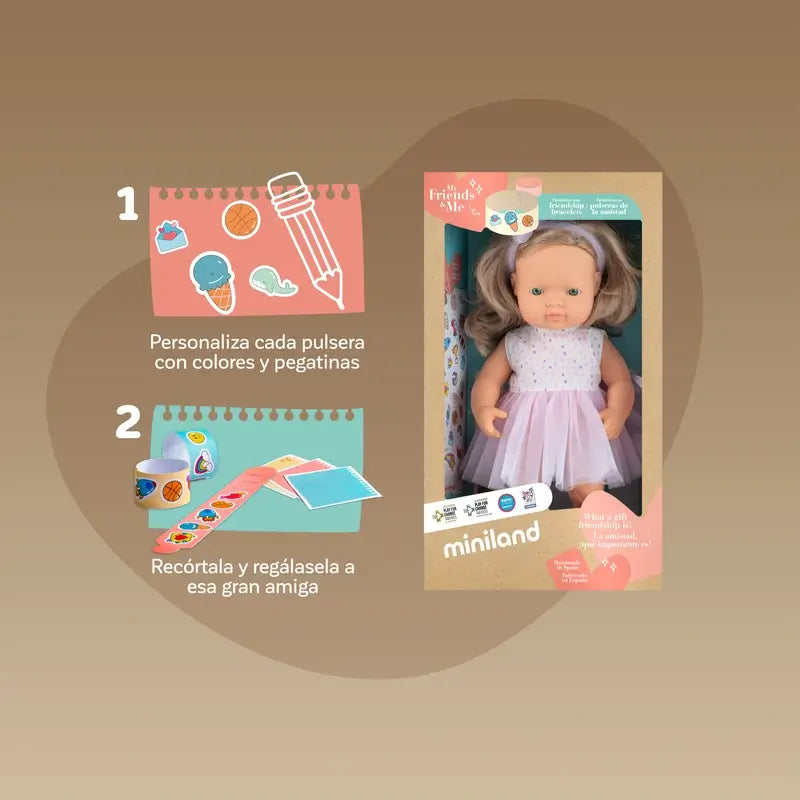 Miniland Blonde Doll 38 Cm My Friends & Me