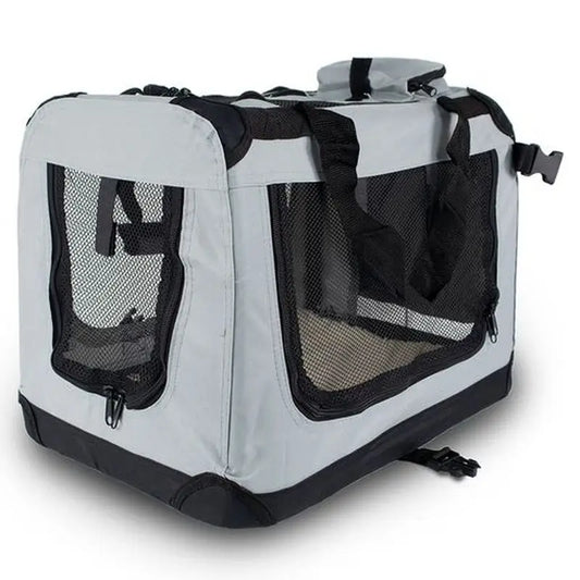 Mobiclinic Foldable Pet Carrier Grey Baloo Size S