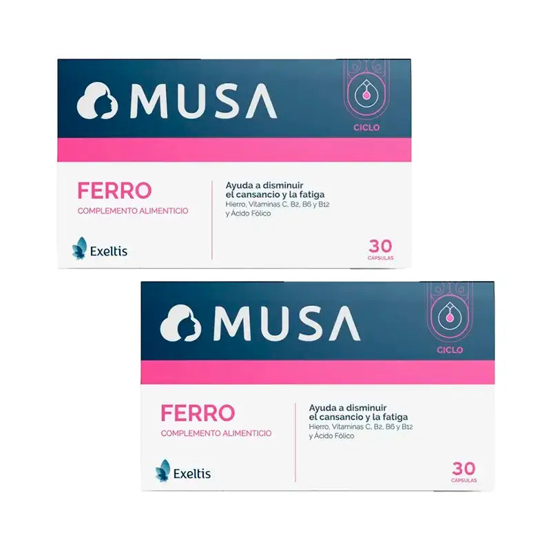 Musa Duplo Ferro Iron Food Supplement , 2 x 30 capsules