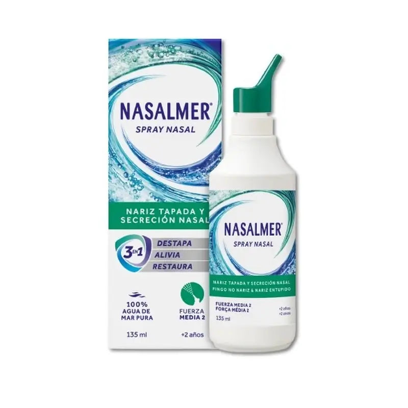 Nasalmer Medium Strength, Daily Nasal Hygiene & Relief, 135 Ml Spray
