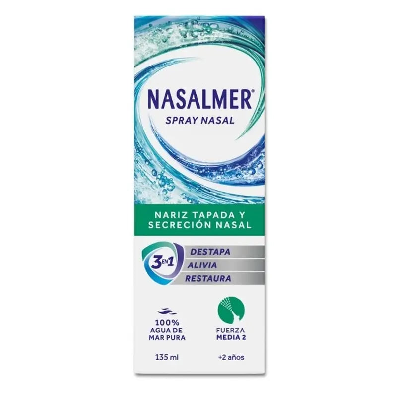 Nasalmer Medium Strength, Daily Nasal Hygiene & Relief, 135 Ml Spray