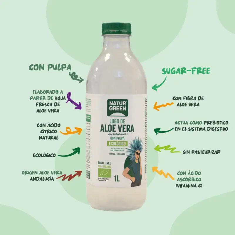 Naturgreen Aloe Vera Juice With Pulp, 1 l