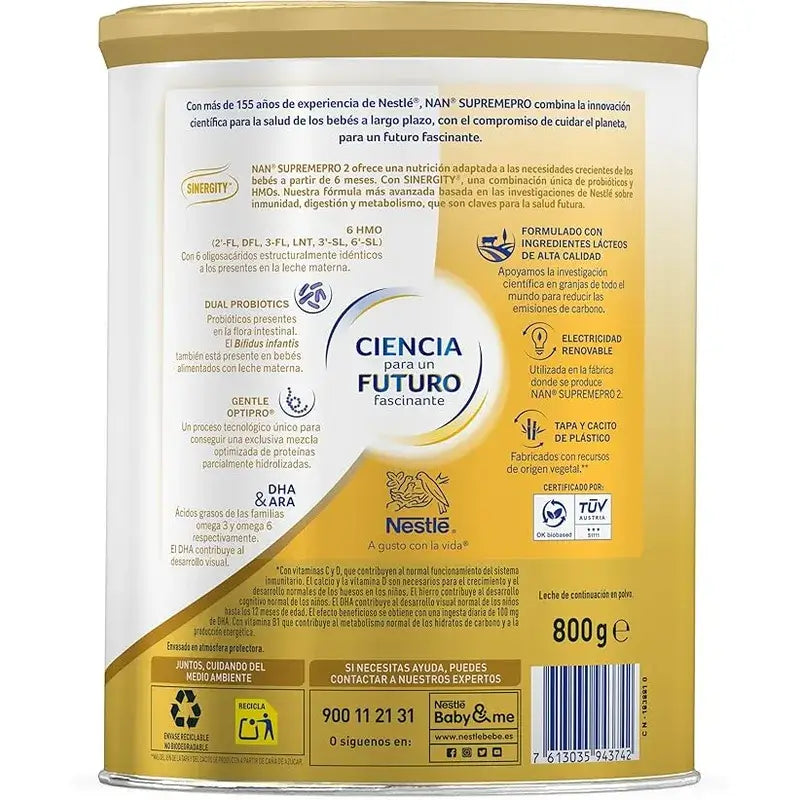 Nestlé Nan Supreme Pro 2 Formula Milk, 6x800g Pack
