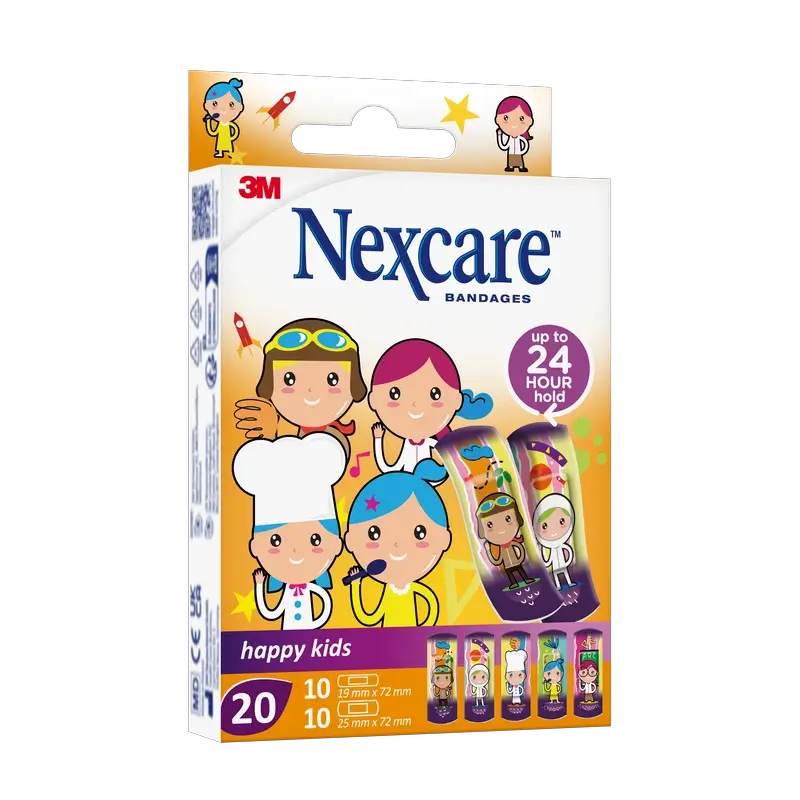 Nexcare Kids Protective Strip for Children with Assorted Professions Design , 20 units