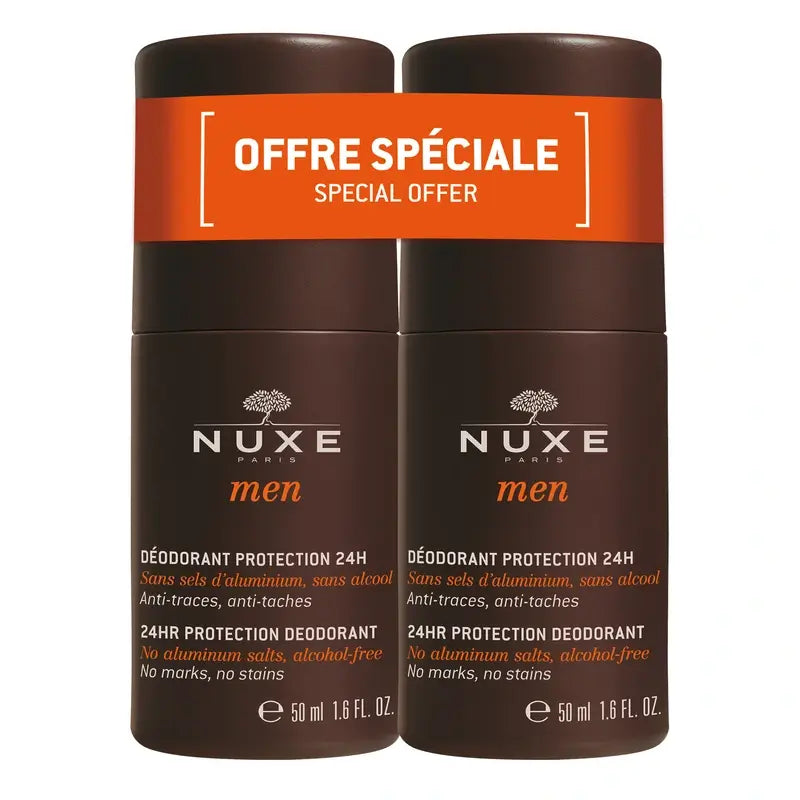 Nuxe Men Deodorant Protection 24h DUPLO 2x50ml
