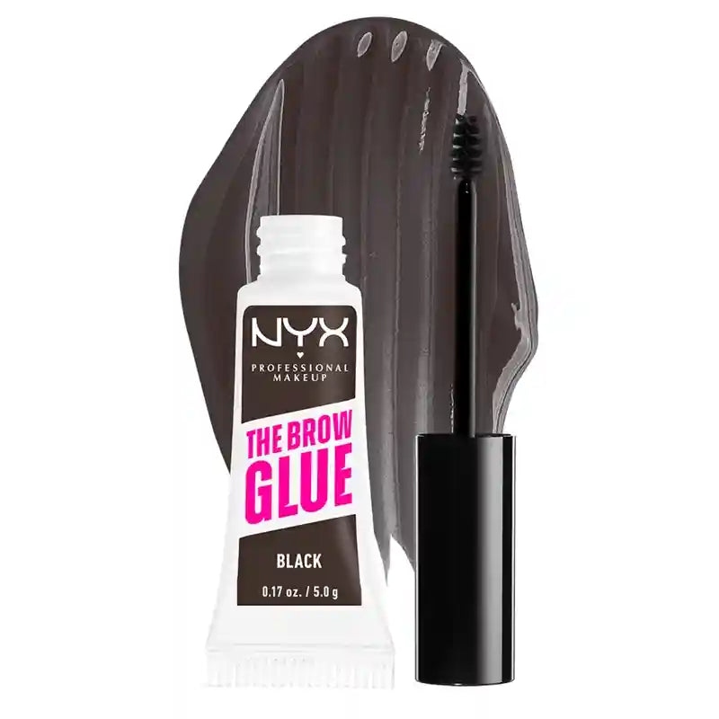 Nyx The Brow Glue, Long Lasting Brow Glue Gel, Shade Black Brown , 5 g
