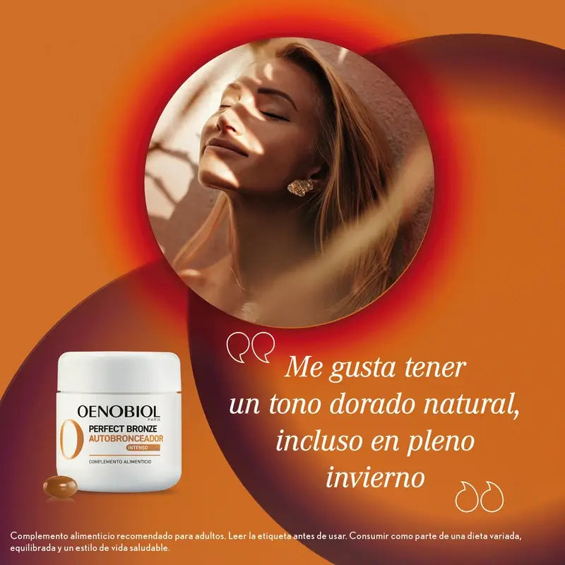Oenobiol Perfect Bronze Golden Glow Self-Tanner, 30 caps