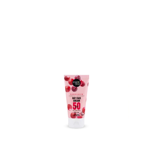 Organic Shop Cranberry + Antioxidant Sunscreen Face Day Cream Spf50, 50 Ml