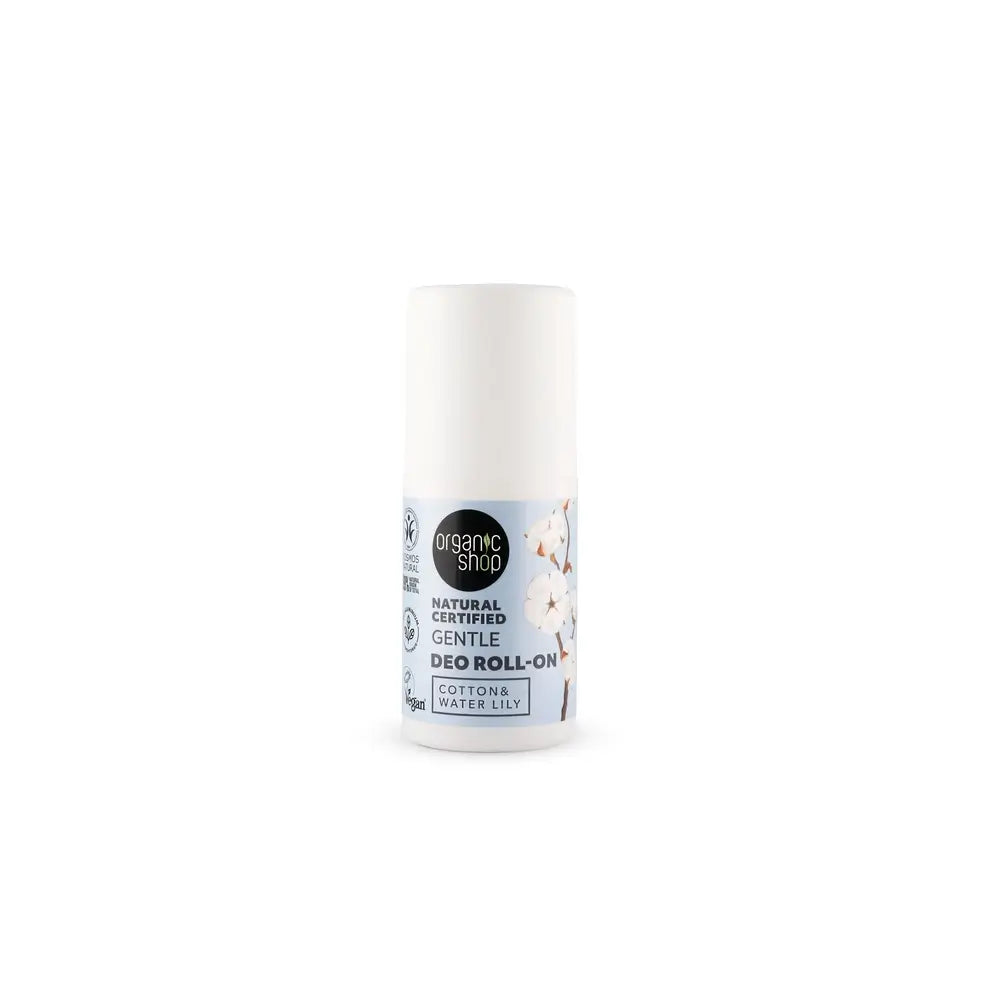 Organic Shop Cotton & Water Lily Deodorant Roll-on, 50 Ml