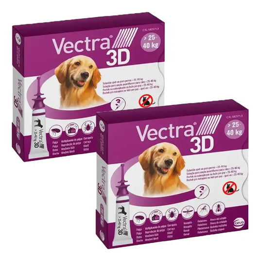 Vectra 3D Dog 25-40 kg, Pack 2 x 3 Pipettes