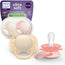 Philips Avent 2 ultra soft soothers 0-6m baby girl