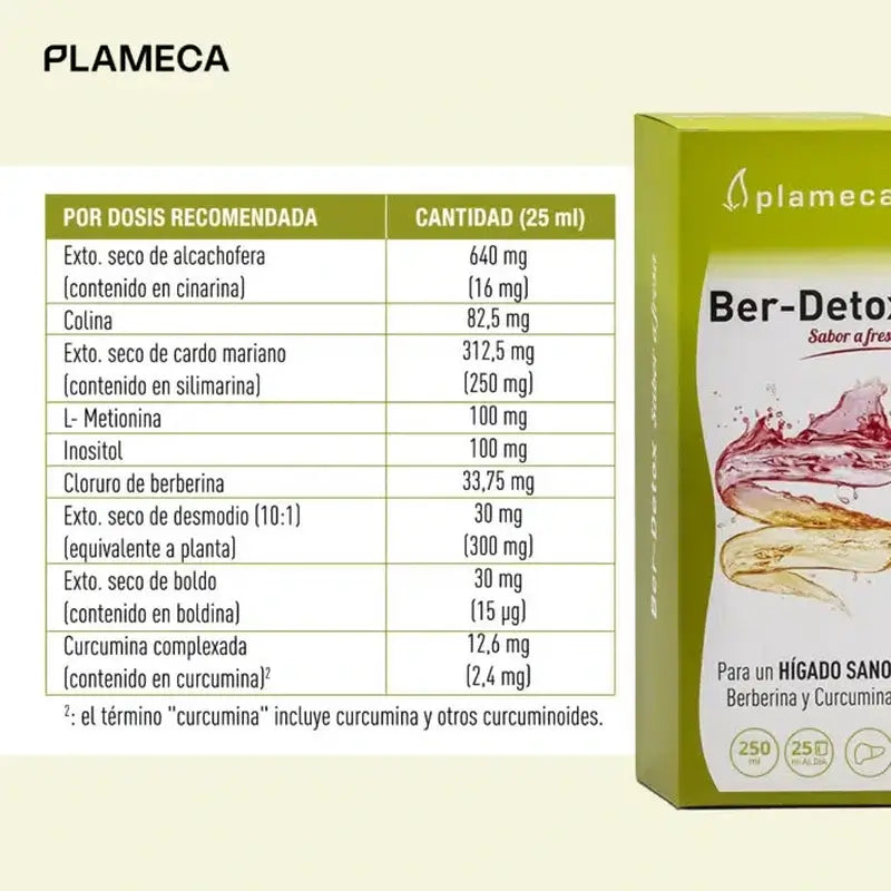 Plameca Ber-Detox Strawberry Flavour, 250 Ml