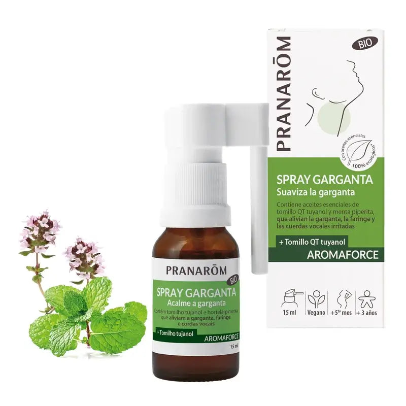 Pranarom Aromaforce Throat Spray, 15ml