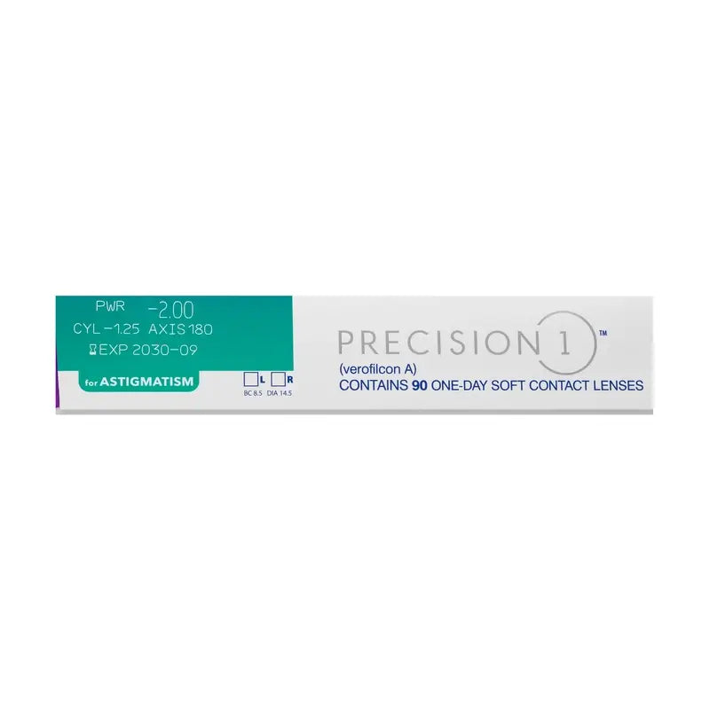 Precision1 Daily Toric Lenses , 90 units - -5.00, -1.25, 170, 8.8, 14.40