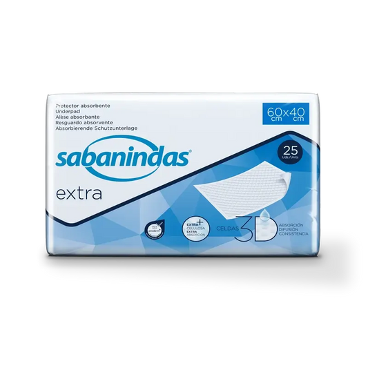 Sabanindas Extra Small Absorbent Pad 60 X 40 Cm. , 25 pcs.