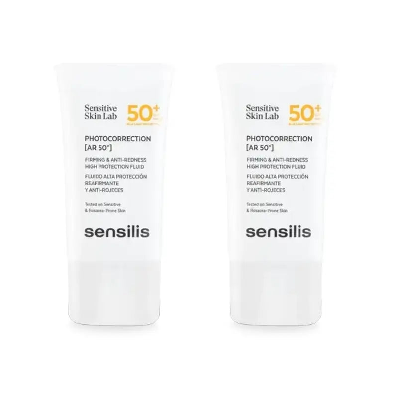 Sensilis Photocorrection [Ar Spf 50+] Firming & Anti-Redness Fluid, 2X40 Ml