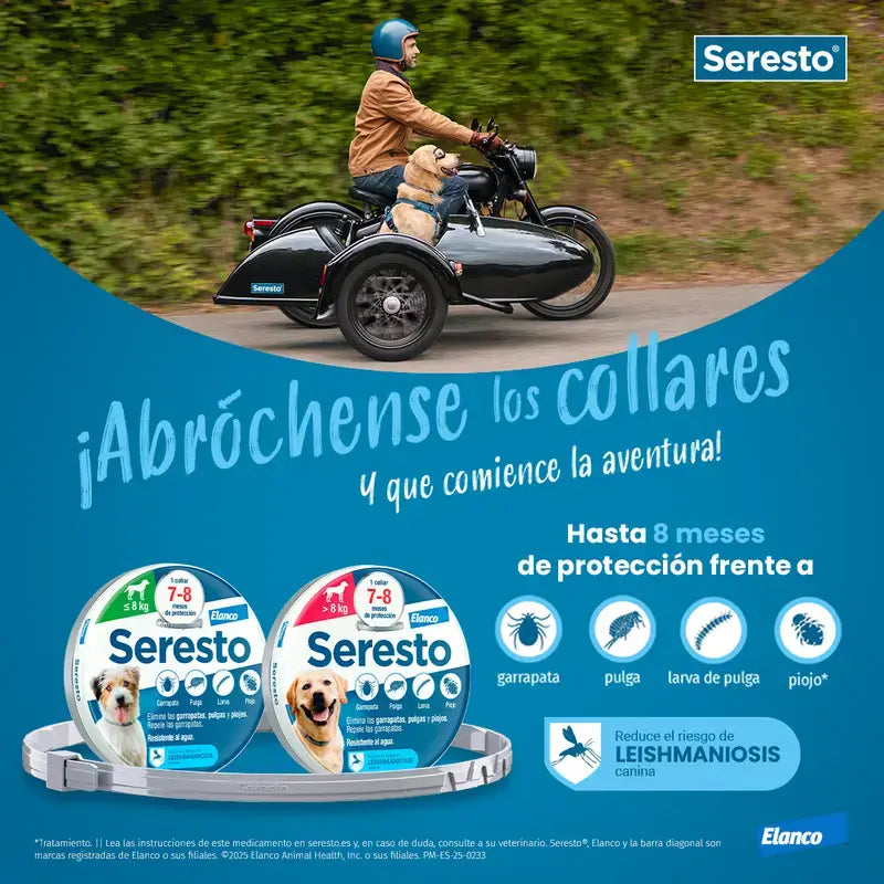 Seresto Dog Collar -8Kg Small Pack 2 units