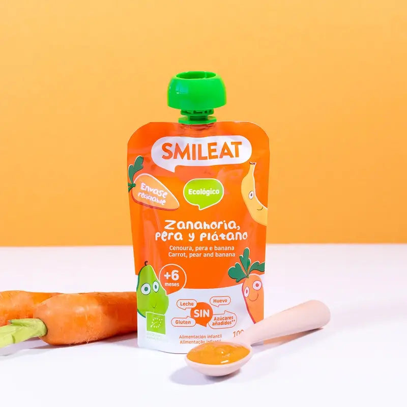 Smileat Pear, Carrot & Banana Pouch Eco , 100 g
