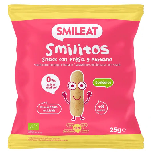 Smileat Smilitos Strawberry & Banana Eco , 25 grams