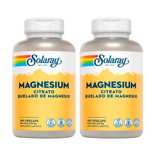 Solaray Magnesium Citrate Pack 2 x 180 Capsules