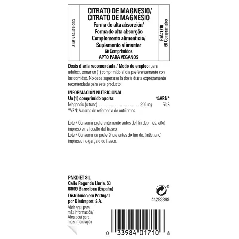 Solgar Magnesium Citrate, 120 Tablets