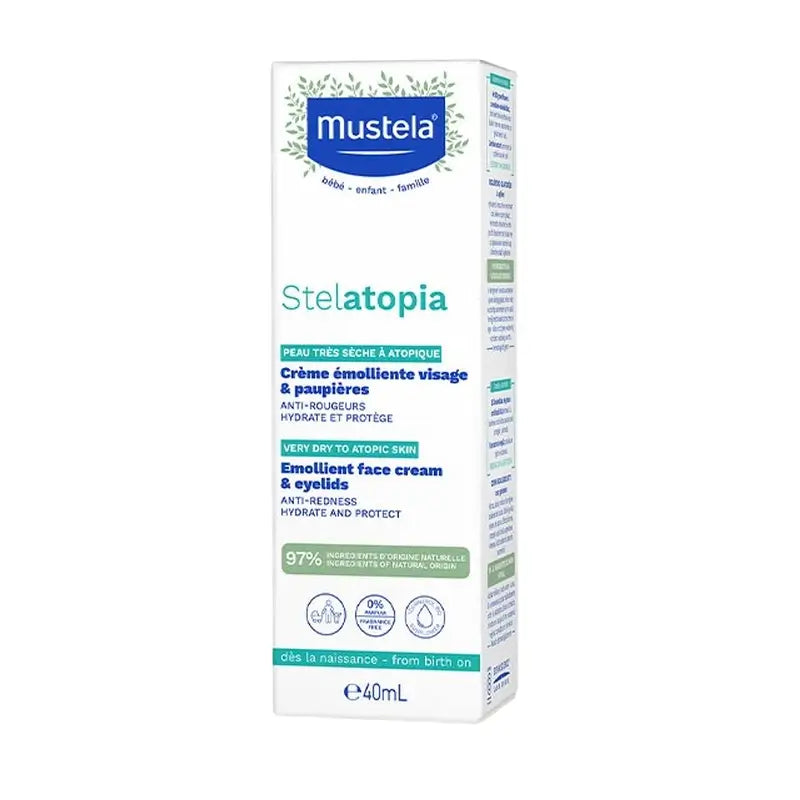 Mustela Stelatopia Emollient Face Cream, 40 ml